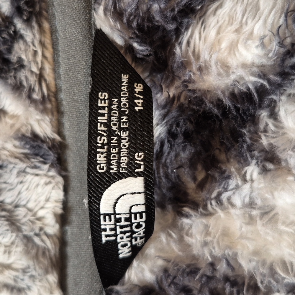 The North Face Girl's Printed Osolita Full Zip Jacket in Vanadis Leopard Print - Picture 7 of 11